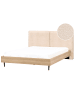 Beliani 2-tlg Doppelbett IZERNORE in Beige/Schwarz/Braun
