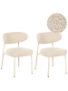 Beliani 2er-Set Esszimmerstuhl UNITY in Beige