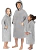 normani Kinder langarm Poncho Pichilemu in Grau