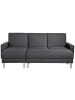58 aufm Kessel FUNKTIONSSOFA mit Hocker Katryna Flachgewebe graphit