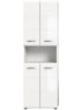 xonox.home Hochschrank breit in Weiß/Weiß Hochglanz - (B) 60 x (H) 185 x (T) 30
