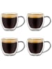 Creano Espressogläser mit Henkel doppelwandig 4er Set 100ml art.442