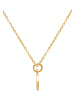 Gemshine Halskette mit Anhänger Welle in gold coloured