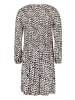 CARTOON Plisseekleid mit Muster in Weiß/Schwarz