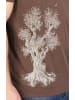 Life-Tree Rundhals T-Shirt für Herren in braun