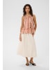 SAINT TROPEZ Bluse kurzarm RavenaSZ Lockere Passform in Apricot Tiedye Stripes