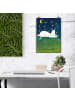 Mr. & Mrs. Panda Poster Einhorn Sternenhimmel Design ohne Spruch in Weiß