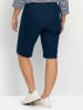 sheego Jeansbermudas in blue denim + dark blue denim
