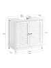 SoBuy Unterschrank in Mattweiß - (W) 34 x (H) 58 x (L) 57 cm
