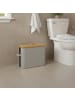 relaxdays Toilettenpapier Aufbewahrung in Grau - (B)45 x (H)33 x (T)16 cm