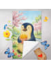 Mr. & Mrs. Panda Frotteehandtuch Pinguin Frühling Pommes Design ... in Weiß