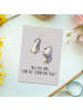 Mr. & Mrs. Panda Wanddeko Pinguin Oma schaukeln mit Spruch in Grau Pastell