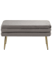 Beliani Bettbank DURHAM in Grau - (W) 79 x (H) 43 x (L) 37 cm