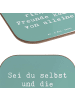 Mr. & Mrs. Panda Bierdeckel Spruch Neue Freunde finden mit Spruch in Meeresbrise