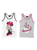 United Labels 2er Pack Disney Unterhemd - Minnie Mouse in weiß/grau