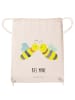 Mr. & Mrs. Panda wander rucksack Biene Liebe mit Spruch in Creme