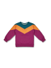 MANITOBER Cut & Sew Sweatshirt in Green/Orange/Berry