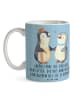 Mr. & Mrs. Panda Tasse Großeltern Babysitter mit Spruch in Blau Pastell