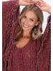 IZIA Women Poncho in burgundy