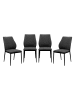 CALICOSY 4er-Set Stühle LILLIE  in Dunkelgrau - (W) 48  x (H) 83  x (L) 48  cm