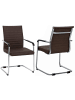 MCW 2er-Set Besucherstuhl Q85, Dunkelbraun