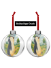 Mr. & Mrs. Panda Weihnachtskugel Kunststoff Pinguin mHerzieren ... in Weiß