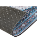 Beliani Kurzflor GEDIZ in Blau/Schwarz - (W) 60 x (L) 200 cm