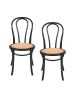 Signature Stühle TROQUET Set von 2 in Schwarz - (W) 42  x (H) 88  x (L) 55  cm