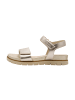 Tamaris Leder-Sandalen mit Keilabsatz „Comfort“ Gold