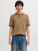 Jack & Jones Gestricktes Polo in Amber Brown