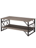 Beliani Couchtisch BOLTON in Braun/Schwarz - (W) 61 x (H) 51 x (L) 120 cm