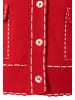 More & More stylishe Kurzarm-Strickjacke, Ziernähte in red