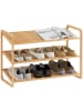 HOMCOM Schuhregal in Naturholz 76L x 33B x 50,8H cm