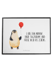 Mr. & Mrs. Panda Schreibtisch Matte Pinguin Luftballon mit Spruch in Weiß