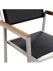 Beliani 7-tlg Gartentisch Set GROSSETO in Schwarz/Silber