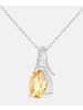 Diamant L'éternel Halskette mit Anhänger aus 375 Weißgold mit Diamant mit Citrin