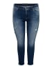 ONLY Carmakoma Skinny Jeans in Dark Blue Denim