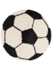 KADIMA DESIGN Teppich Kinder Hochflor Fußball Motiv Polypropylen Kinderzimmer in Schwarz