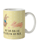 Mr. & Mrs. Panda Kinderpott Hasen Muschel mit Spruch in Gelb Pastell