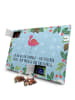 Mr. & Mrs. Panda Advents-Teekalender Flamingo Classic mit Spruch in Eisblau