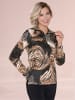 Sieh an! Langarmshirt in sand-schwarz-bedruckt