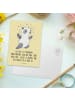 Mr. & Mrs. Panda Postkarte Panda Bipolar mit Spruch in Gelb Pastell