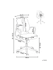 Beliani Bürostuhl ORIVO in Grau/Weiß - (W) 63 x (H) 94 x (L) 70 cm