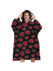 Naruto Naruto Poncho – Sweat Kapuzenponcho Coral Fleece für Erwachsene in Schwarz