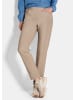 GOLDNER Kurzgröße:  Schmale Stretchhose LOUISA, knöchellang in beige