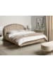 Beliani Doppelbett AMBILLOU in Beige/Gold - (W) 177 x (H) 126 x (L) 214 cm