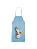 Mr. & Mrs. Panda Kochschürze Pinguin Bier ohne Spruch in Eisblau
