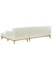 Beliani Ecksofa SIMOS in Weiß/Braun - (W) 264 x (H) 80 x (L) 82 cm linksseitig