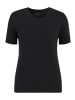 BETTY & CO Basic Shirt mit Rundhalsausschnitt in Schwarz