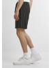 Urban Classics Urban Classics Striped Crinkle Resort Shorts in black/offwhite